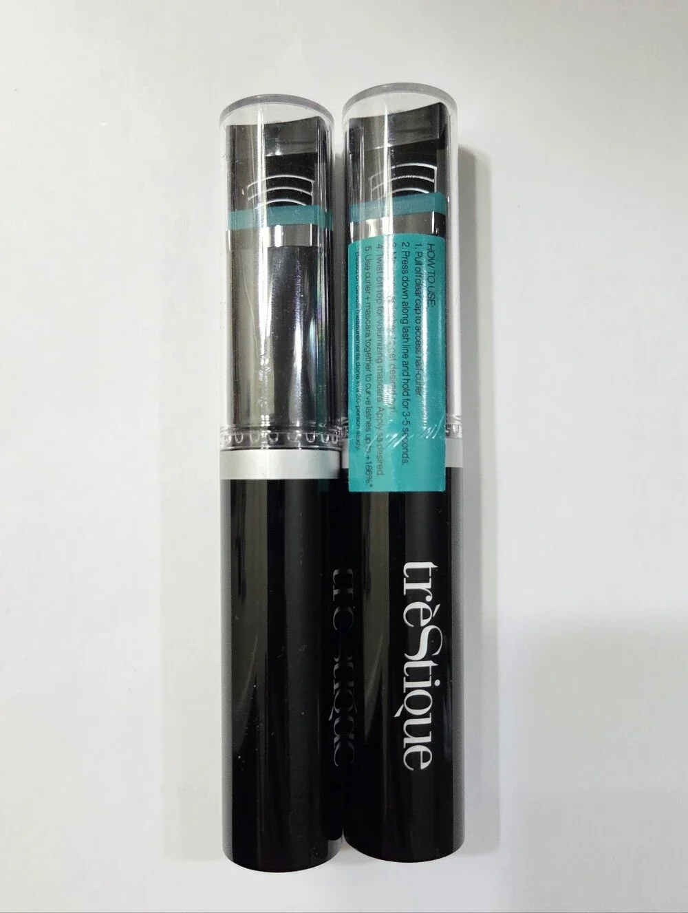 2 Full Size Trestique Good Vibes Black Mascara Curler + Lash Enhancing Mascara